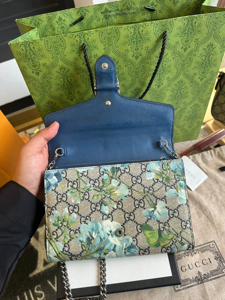 GUCCI floral print WOC chain bag (second hand)-5