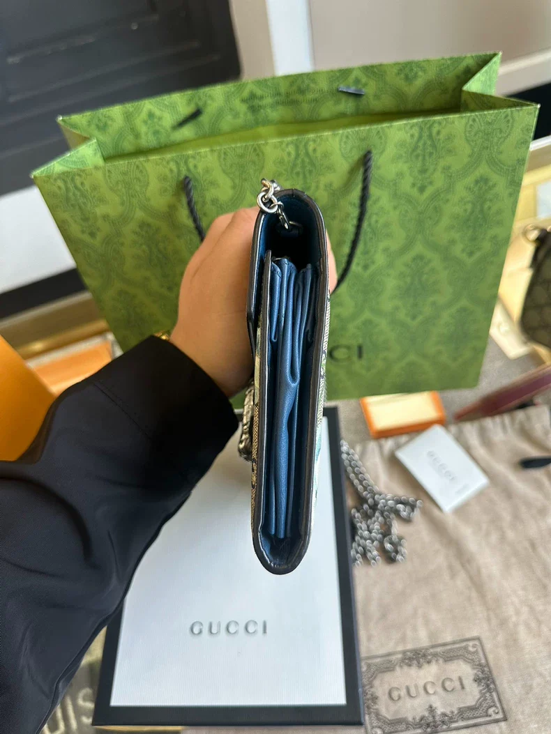 GUCCI floral print WOC chain bag (second hand)-7