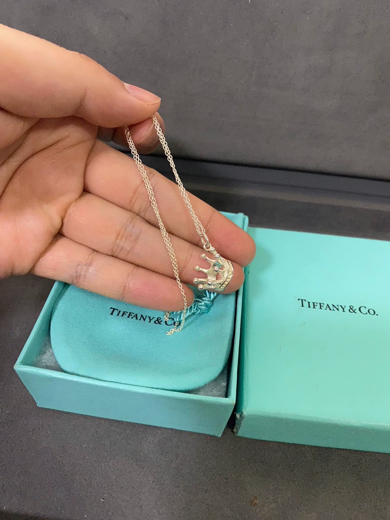 Tiffany Crown Pendant Necklace (second hand)-6