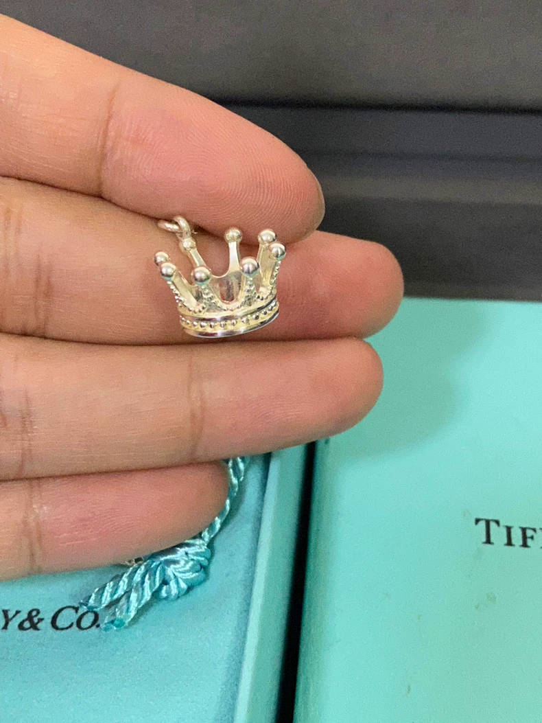 Tiffany Crown Pendant Necklace (second hand)-4