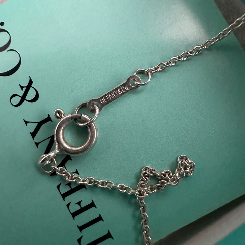 Tiffany&co 925 sterling silver bow necklace (second hand)-5