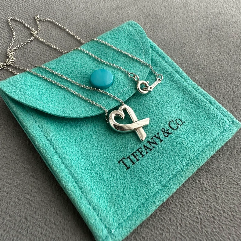 Tiffany&co 925 sterling silver Picasso heart necklace (second hand)