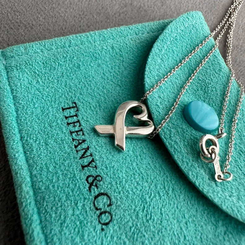 Tiffany&co 925 sterling silver Picasso heart necklace (second hand)-2